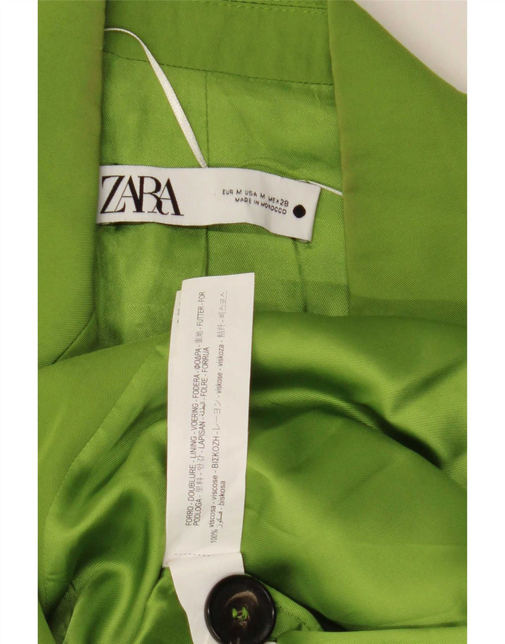 Zara Veste blazer sans manches à double boutonnage pour femme UK 14 Vert moyen