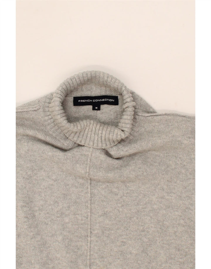 FRENCH CONNECTION Womens Roll Neck Jumper Sweater UK 14 Medium Grey Vintage French Connection and Second-Hand French Connection from Messina Hembry 