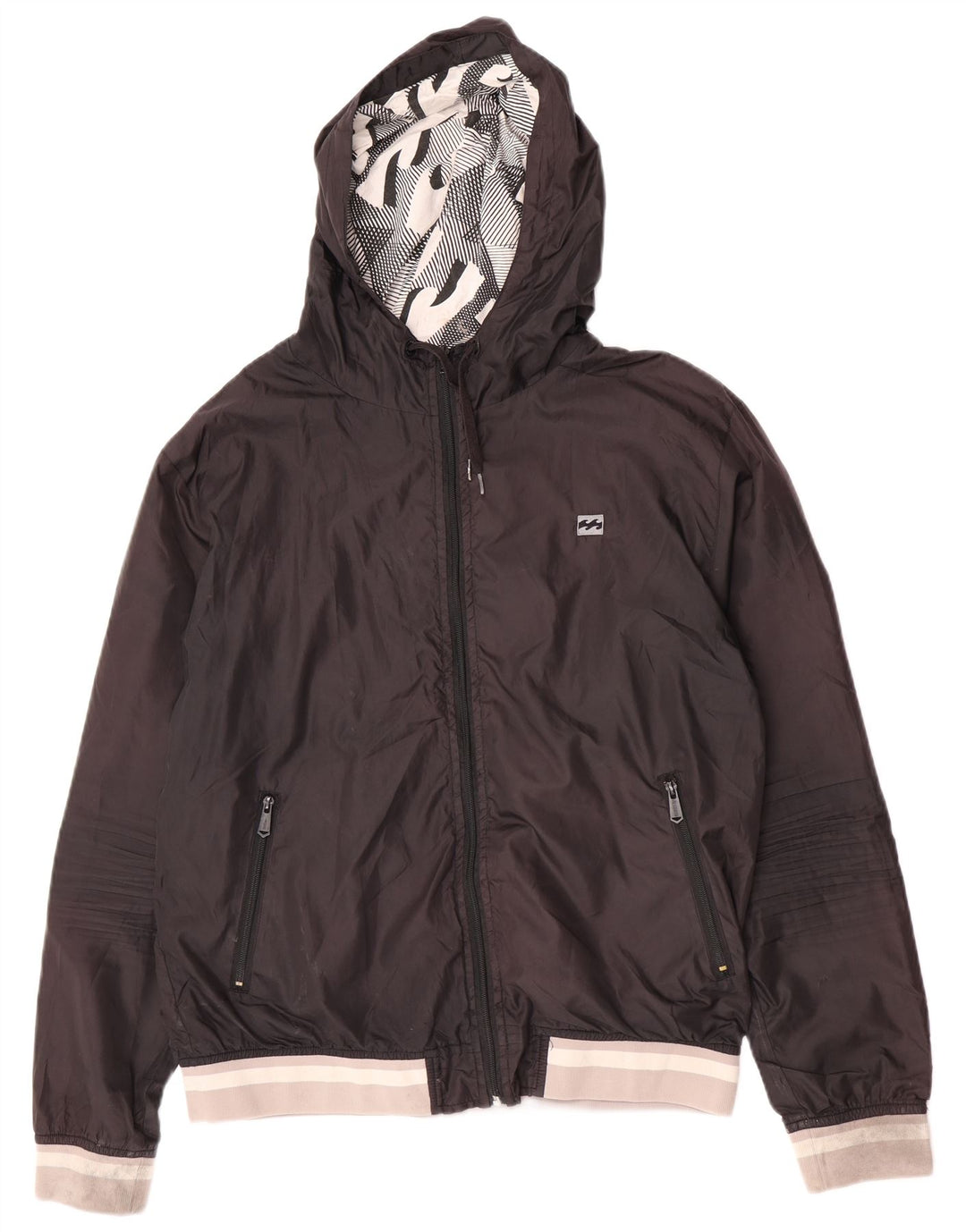 Billabong Bomber à capuche pour homme UK 40 Large Noir Polyester