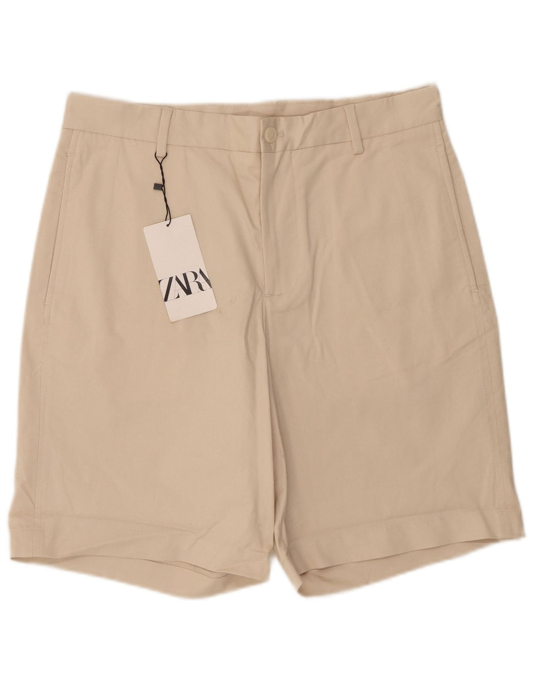 Zara Short Chino Homme W32 Coton Beige Moyen