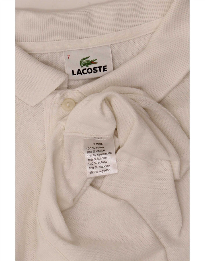 Lacoste Polo Homme Taille 7 2XL Coton Blanc