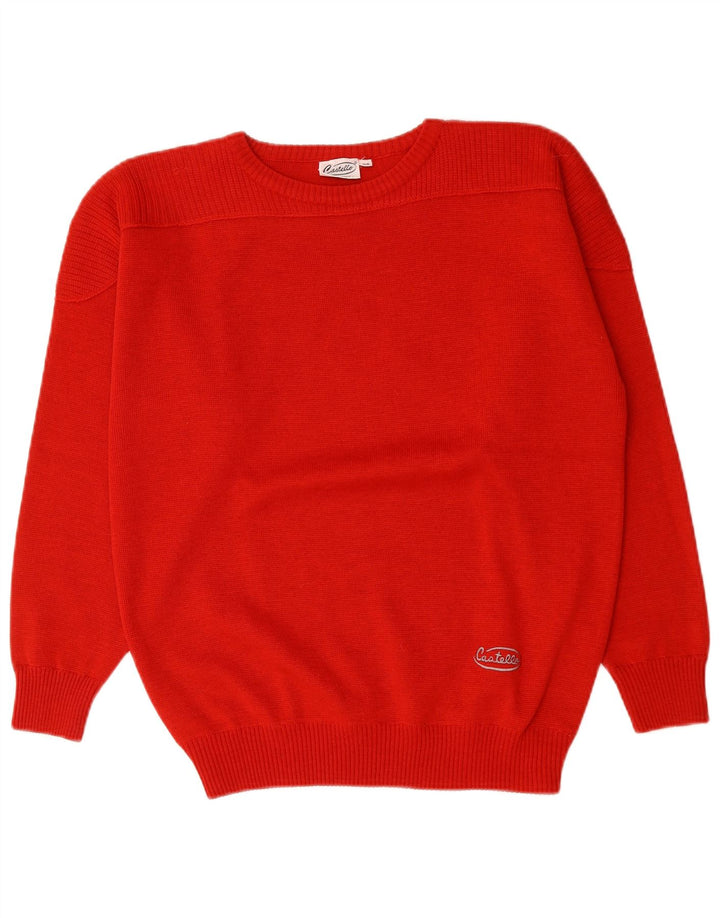 Castello Pull ras du cou pour femme IT 54 2XL Rouge Polyacrylique