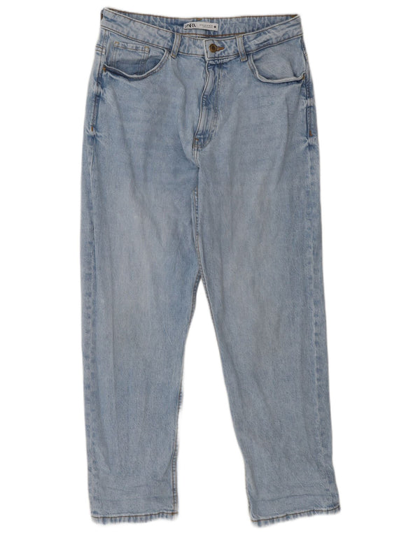 Zara Jean fuselé pour femme EU 42 Large W32 L27 Bleu Coton