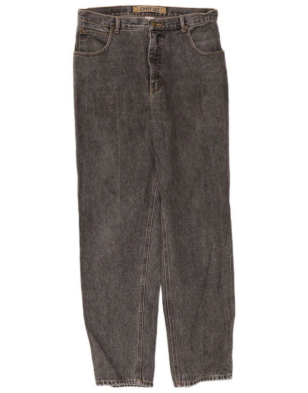 John F Gee Jean fuselé pour homme IT 52 XL W34 L33 Gris Coton
