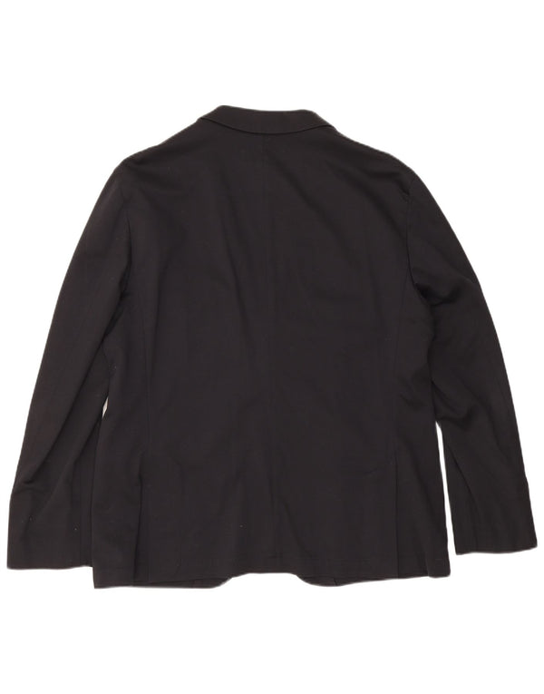 Hugo Boss Veste blazer à 2 boutons pour homme UK 40 Large Bleu marine Coton