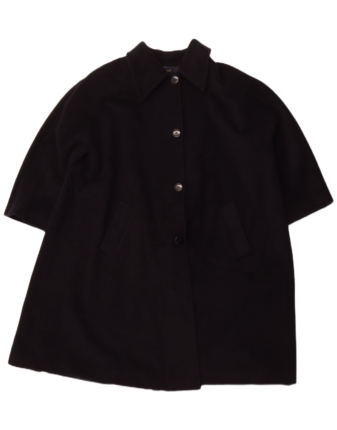 LUISA SPAGNOLI Manteau surdimensionné pour femme UK 16 Grande laine vierge bleu marine