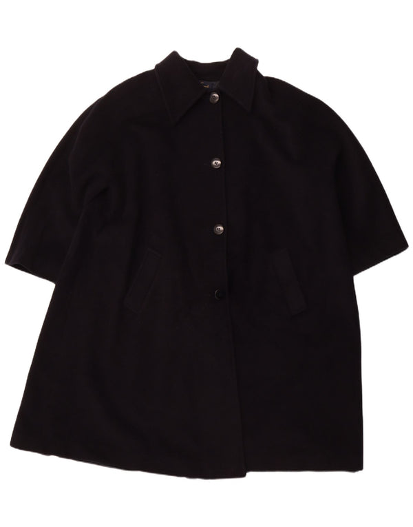 LUISA SPAGNOLI Manteau surdimensionné pour femme UK 16 Grande laine vierge bleu marine