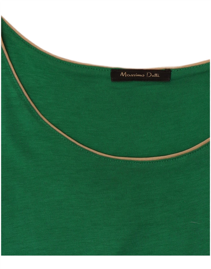 Massimo Dutti Robe droite sans manches pour femme UK 8 Petit Vert