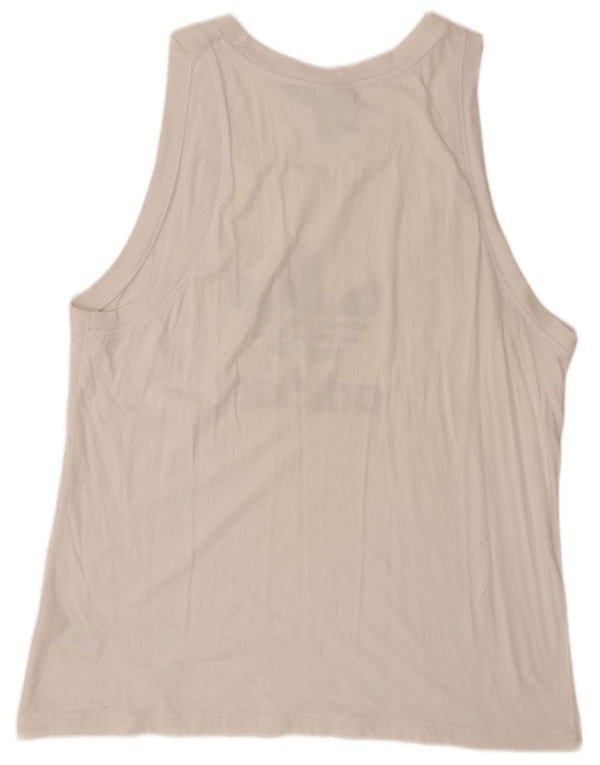 Adidas Débardeur Graphique Homme XL Coton Blanc