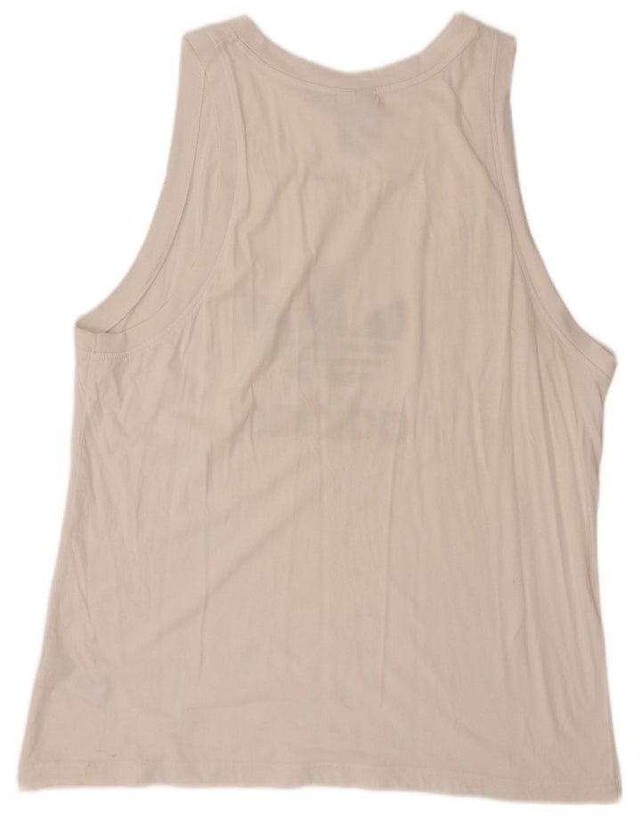 Adidas Débardeur Graphique Homme XL Coton Blanc