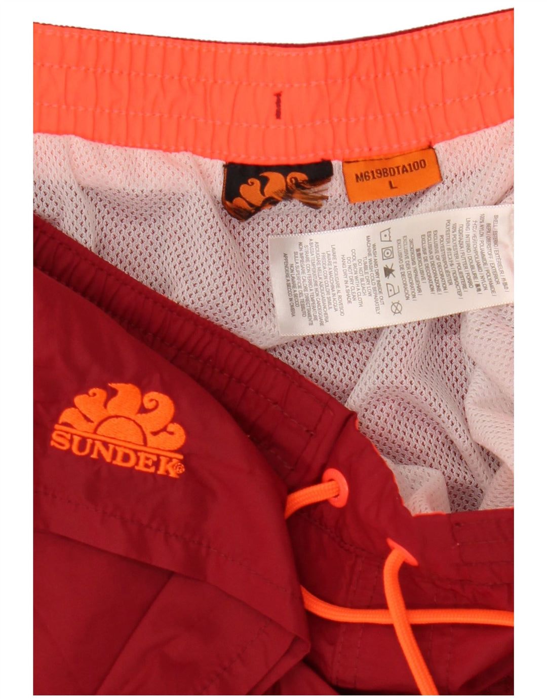Sundek Short de Bain Homme Grand Nylon Rouge