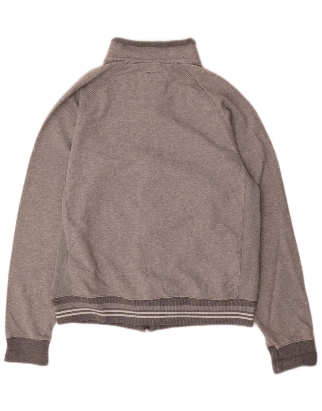 CHAMPION Womens Tracksuit Top Jacket UK 14 Medium Grey Flecked Cotton