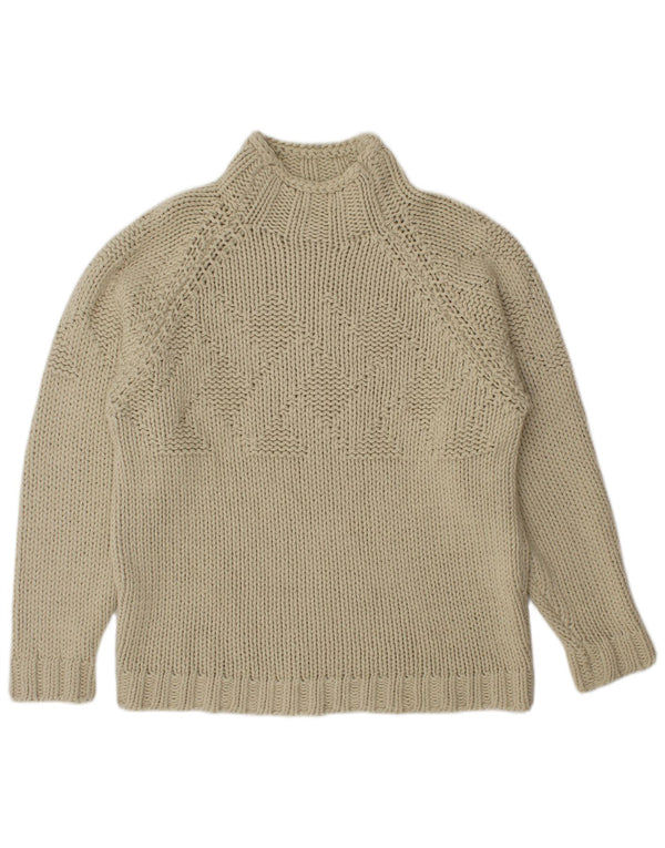 Marlboro Classics Pull à col roulé pour femme UK 14 Large Blanc cassé