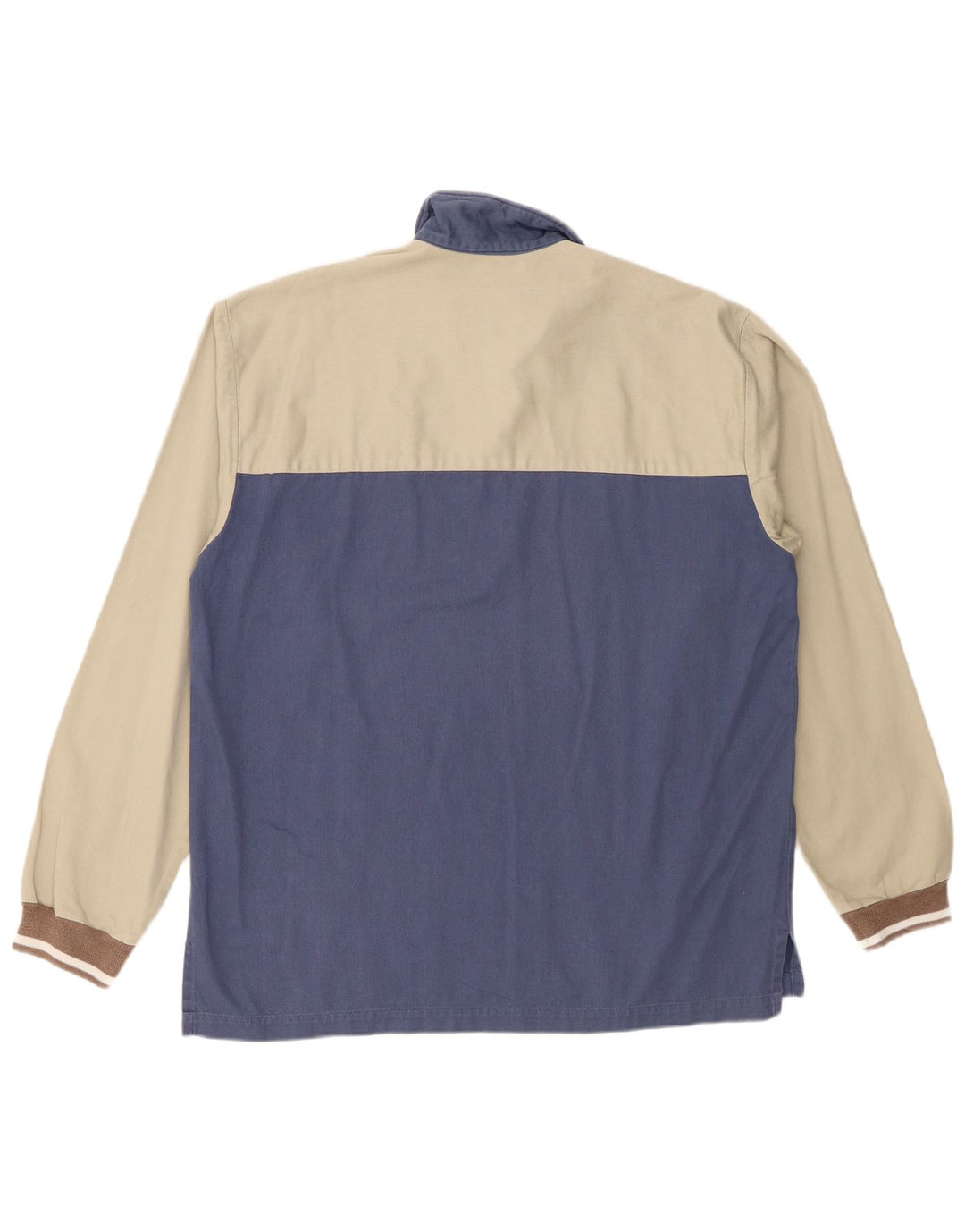 North Sails Sweat-shirt à col zippé pour homme en coton color block bleu moyen