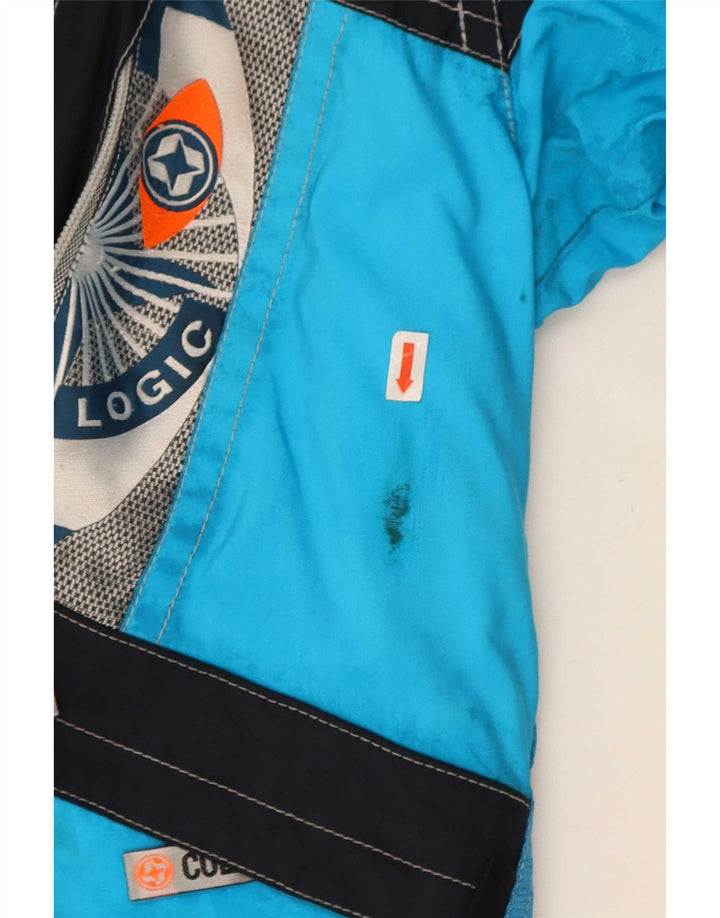 Colmar Veste de ski à capuche coupe ample pour homme IT 50 Bleu moyen Colourblock