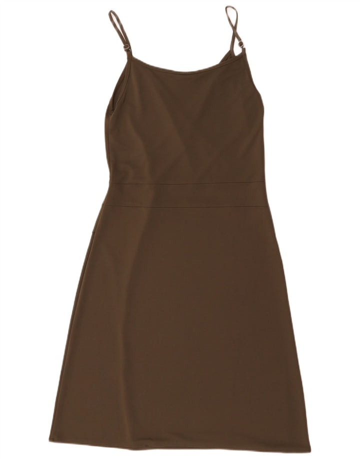 Marks & Spencer Robe trapèze sans manches pour femme UK 12 Kaki moyen