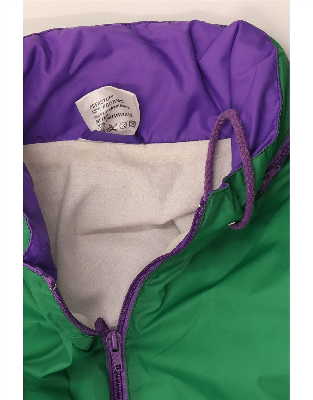 Marcel Clair Veste de pluie pour homme UK 40 Large Vert Colorblock Polyamide