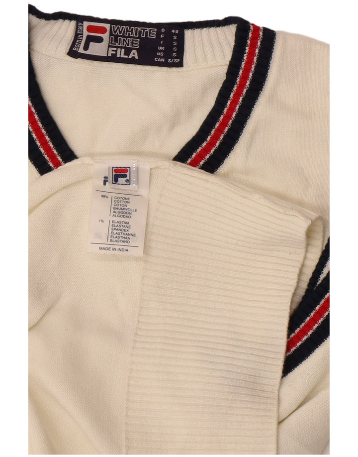 Fila Débardeur Gilet Homme Petit Blanc Coton