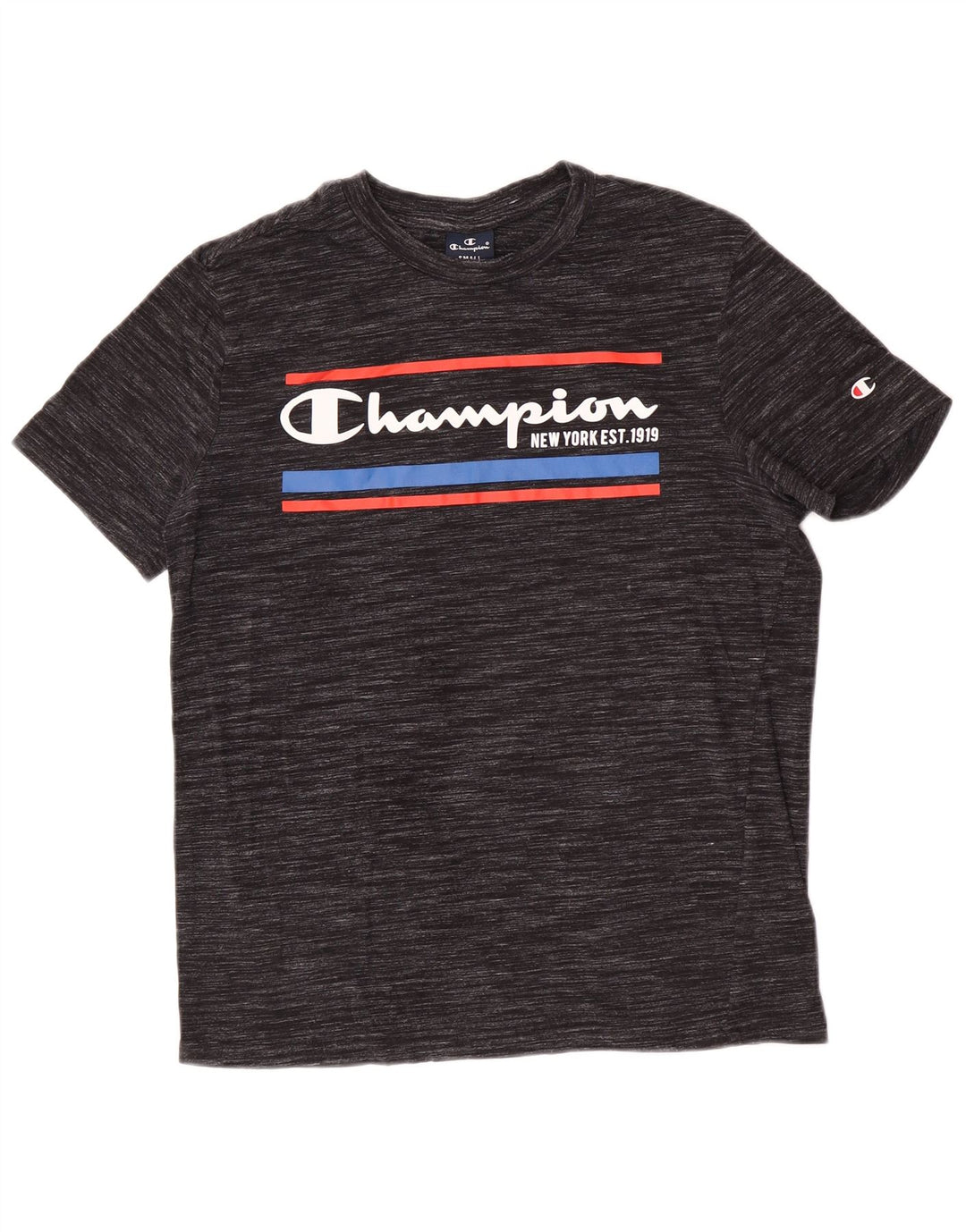 Champion T-Shirt Graphique Homme Petite Rayure Grise