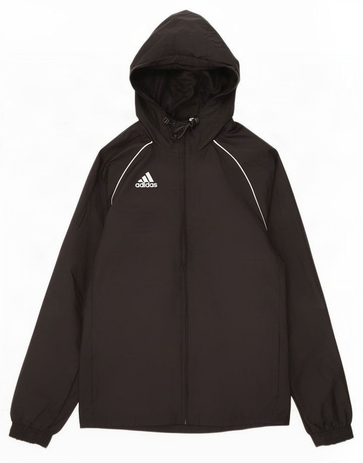 Adidas Veste de pluie à capuche pour homme UK 36 Petit Noir Polyamide