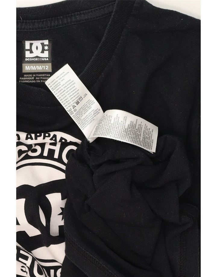 DC Boys Graphic Top Manches Longues 11-12 ans Coton Noir Moyen