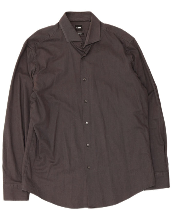 Hugo Boss Chemise Regular Fit Homme Taille 43 17 XL Coton Gris