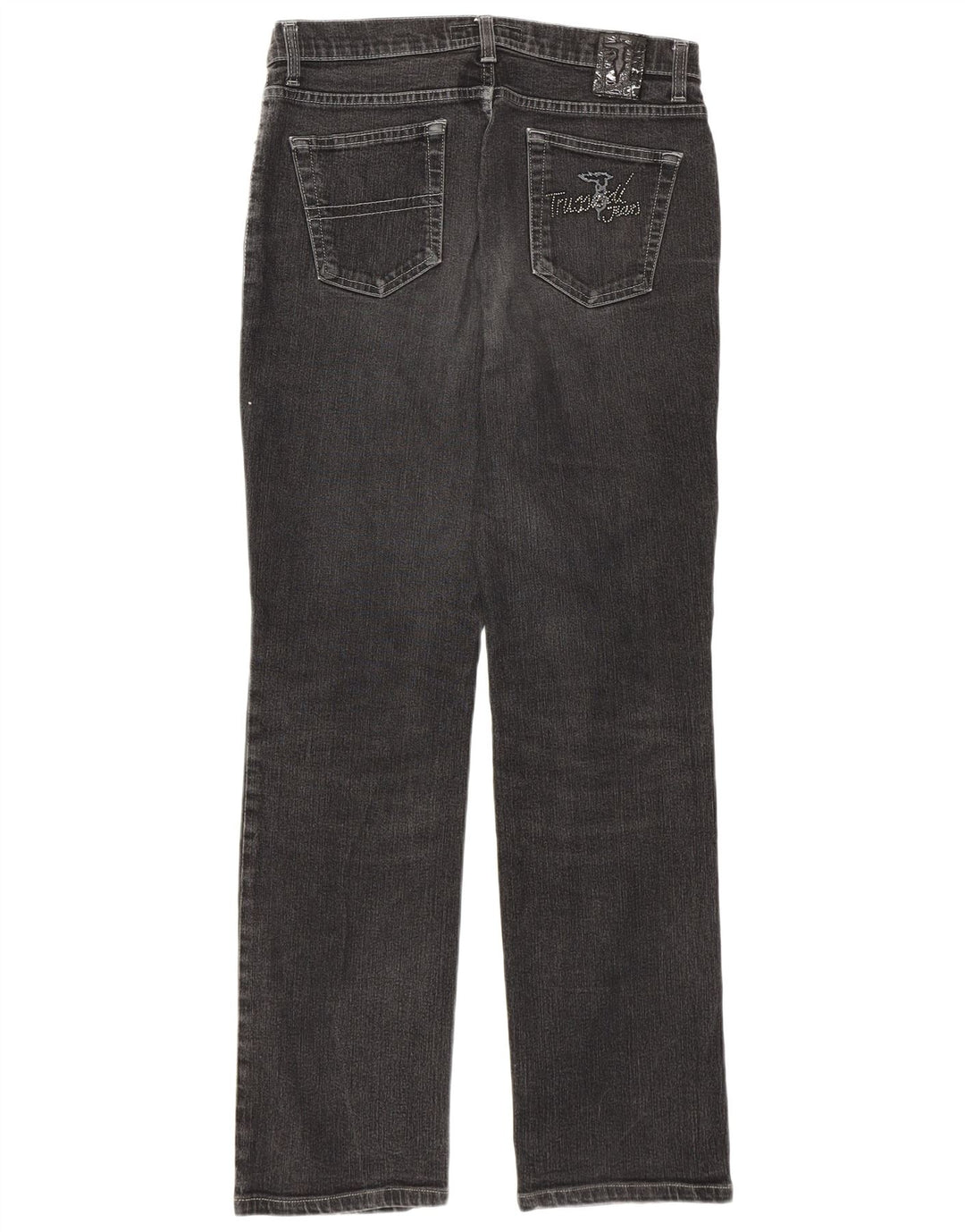 Trussardi Femme Jean Droit W29 L31 Gris Coton