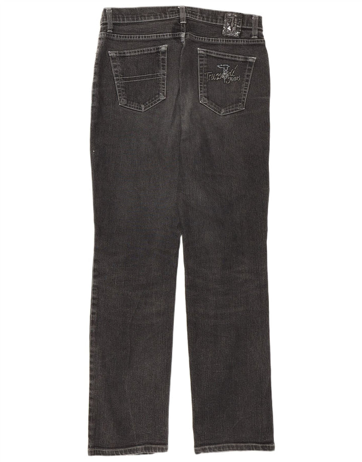 Trussardi Femme Jean Droit W29 L31 Gris Coton
