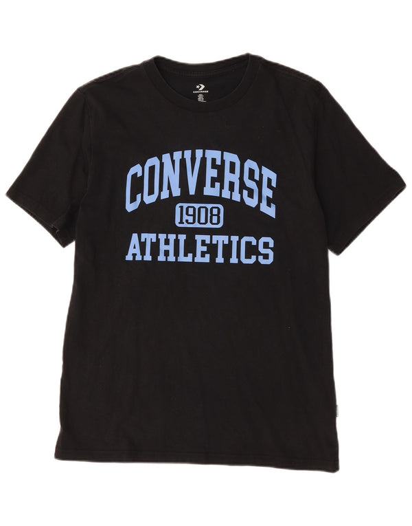 Converse T-Shirt Graphique Homme Petit Noir Coton