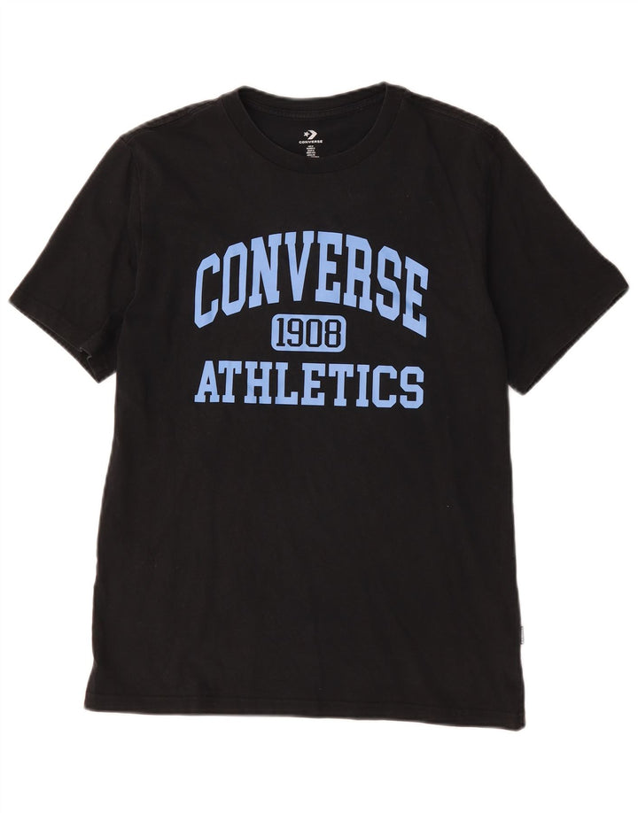 Converse T-Shirt Graphique Homme Petit Noir Coton