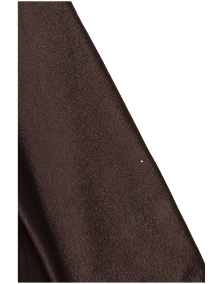 MILAN Manteau en cuir pour femme UK 14 Grand cuir marron