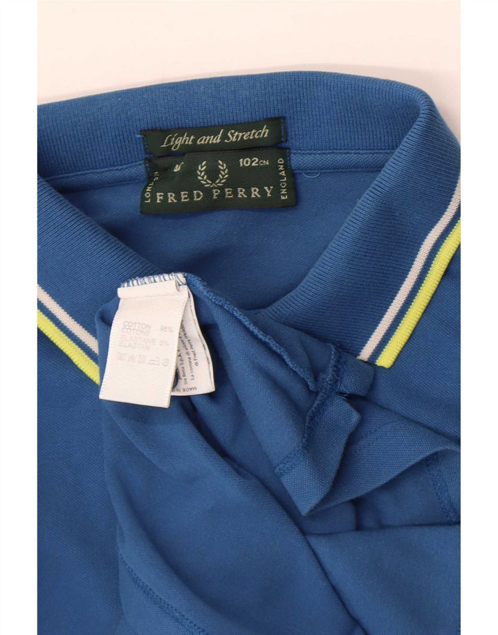 Fred Perry Polo Léger et Stretch Homme Bleu Moyen Coton Rayé