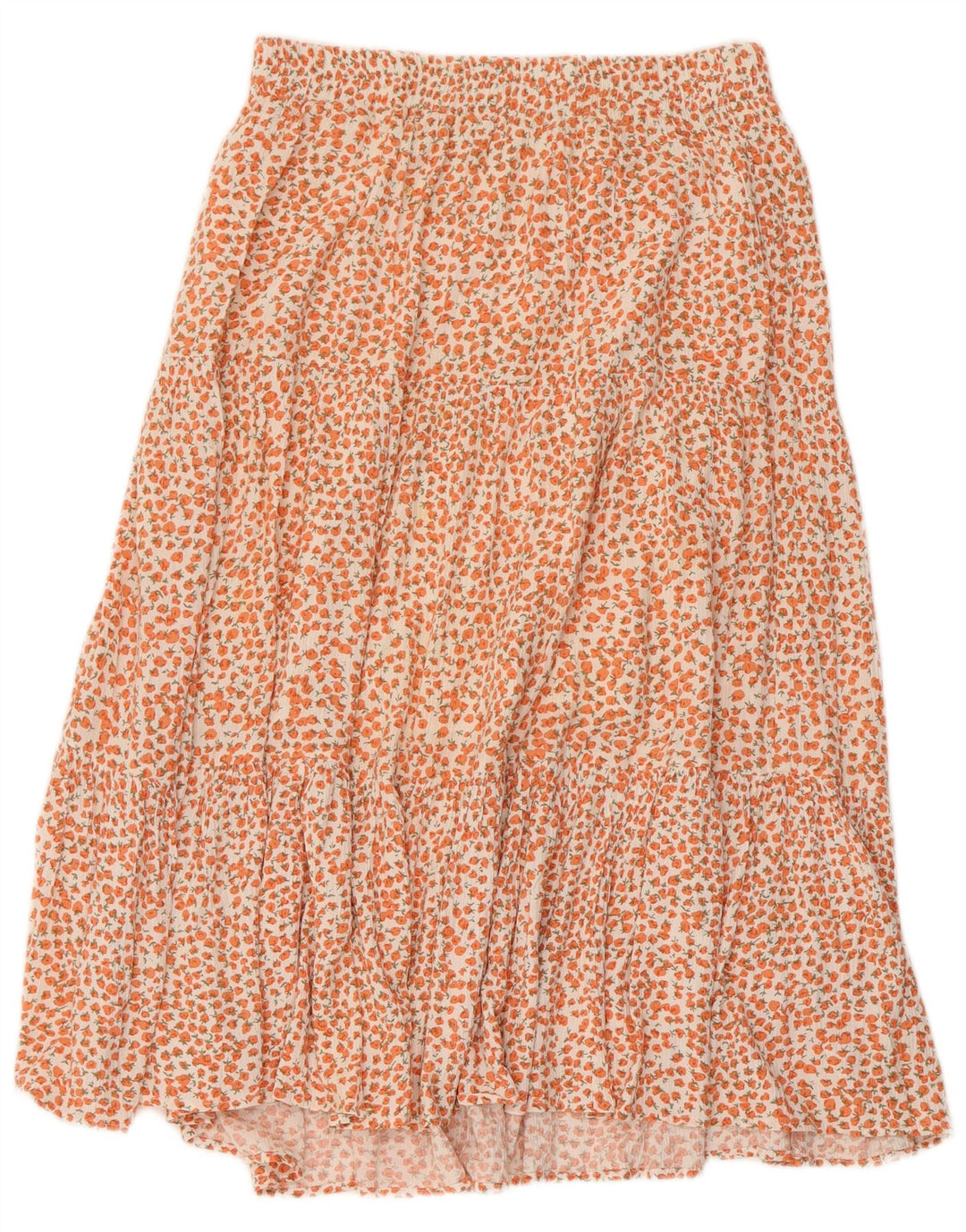 FRENCH CONNECTION Jupe trapèze pour femme US 8 Medium W30 Orange Floral