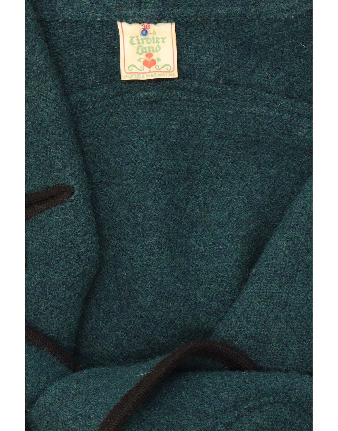 vintage Femmes Surdimensionné Double Breasted Blazer Veste EU 38 Vert Moyen