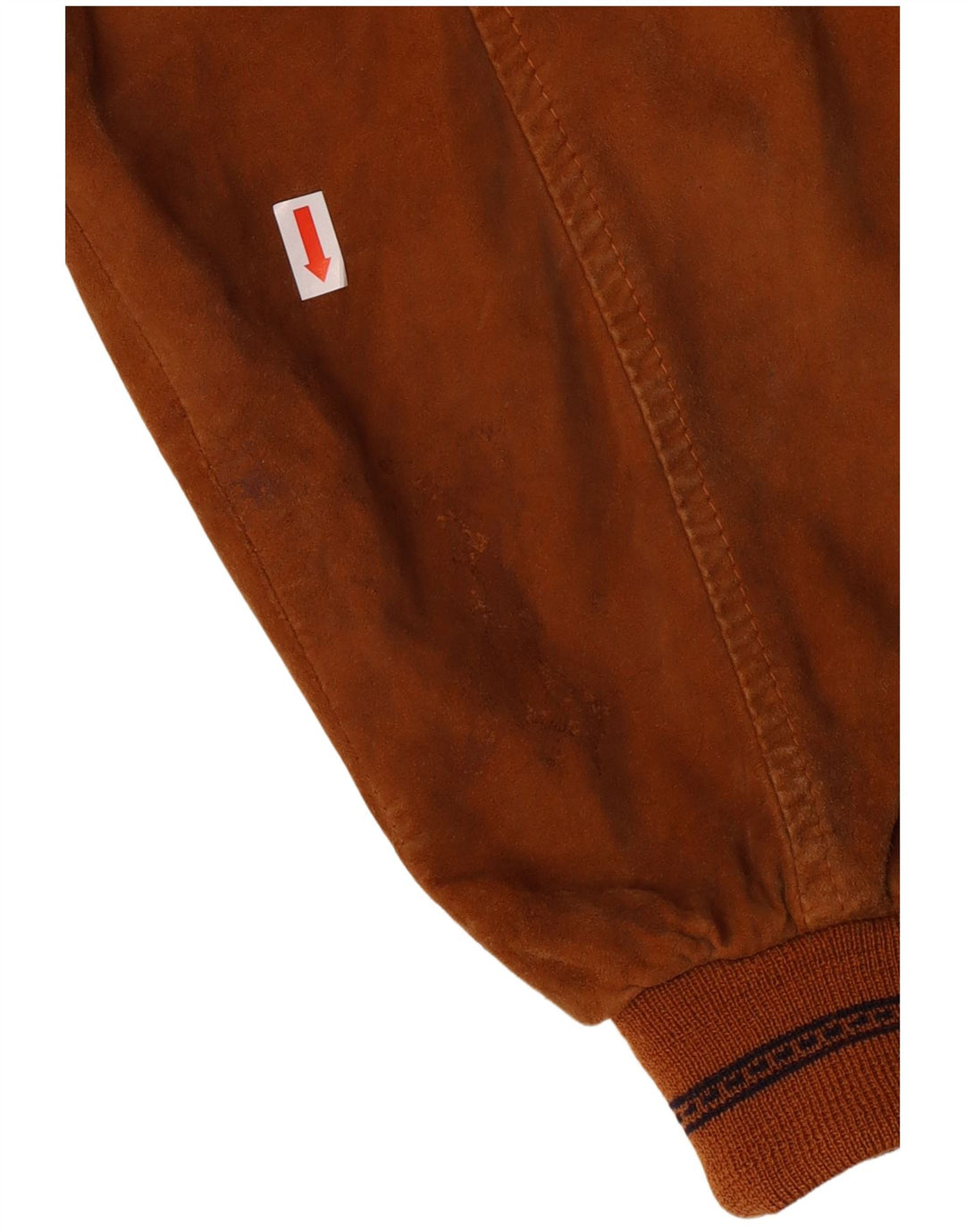 VINTAGE Veste Bomber En Daim Homme IT 50 Grand Cuir Marron