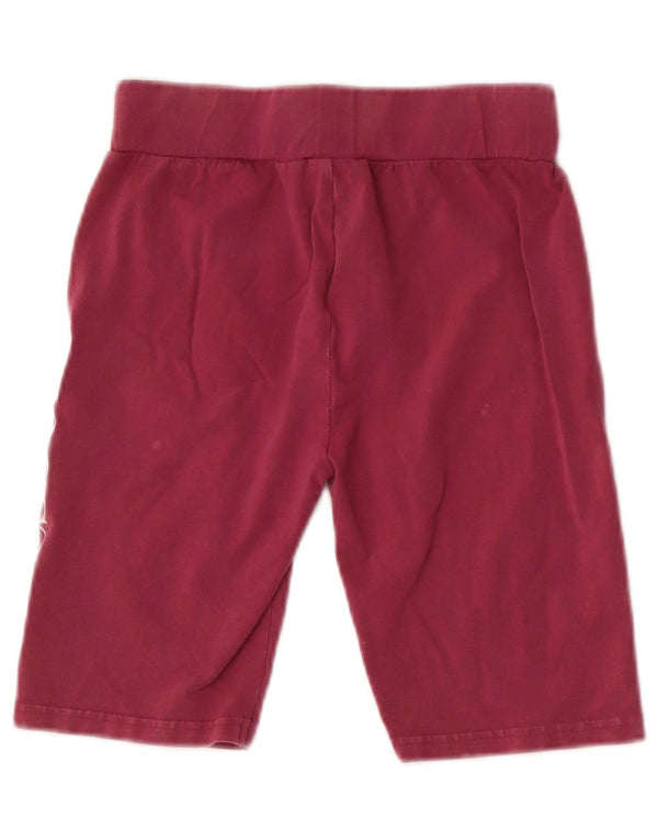 Ellesse Short de sport graphique pour femme UK 8 Small en coton bordeaux