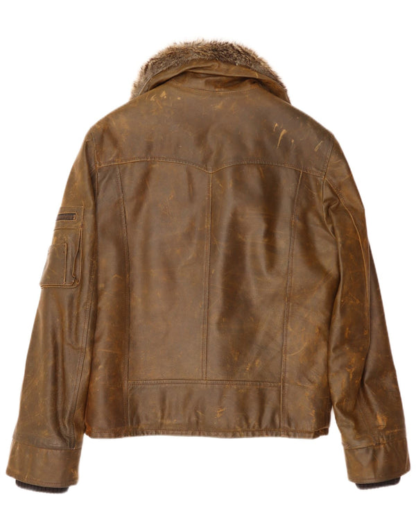 Imperial Veste en cuir pour homme UK 42 XL Cuir marron