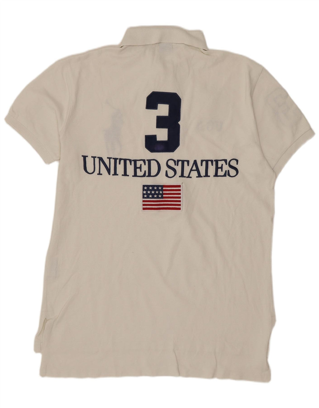 Polo Ralph Lauren Polo graphique ajusté sur mesure pour homme en coton blanc moyen