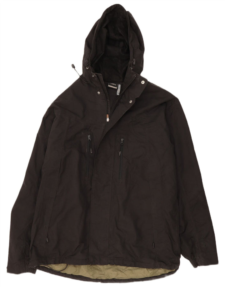 Umbro Veste coupe-vent à capuche pour hommes UK 44 2XL Noir Polyester