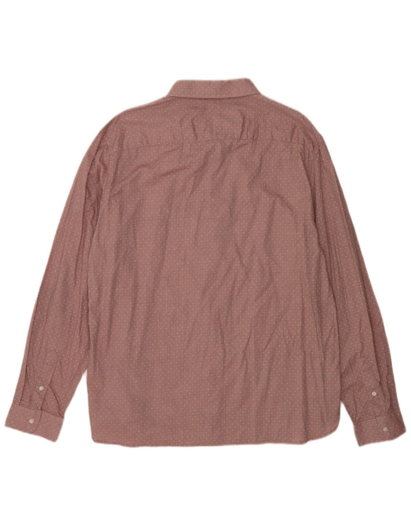 French Connection Chemise Homme 2XL Rose Tacheté Coton