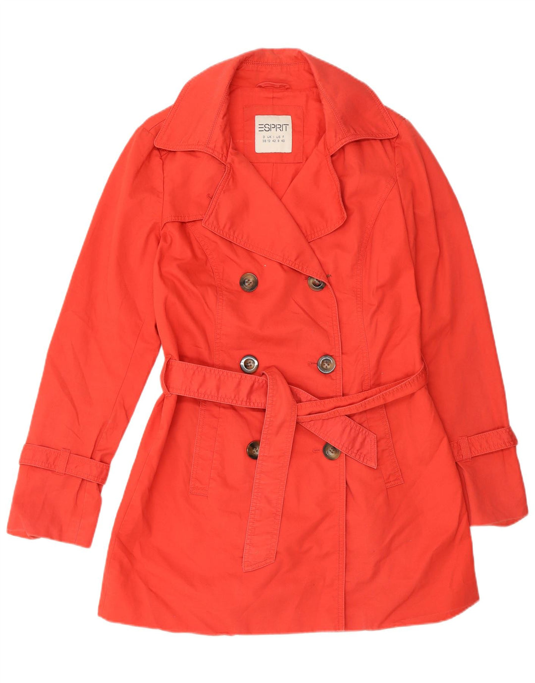Esprit Trench Femme UK 12 Rouge Moyen