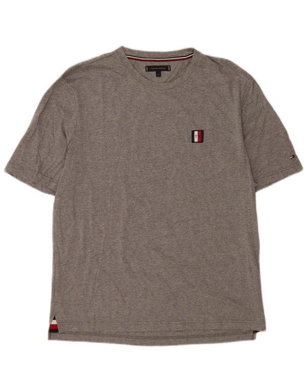 Tommy Hilfiger T-Shirt Homme Top XL Gris Coton