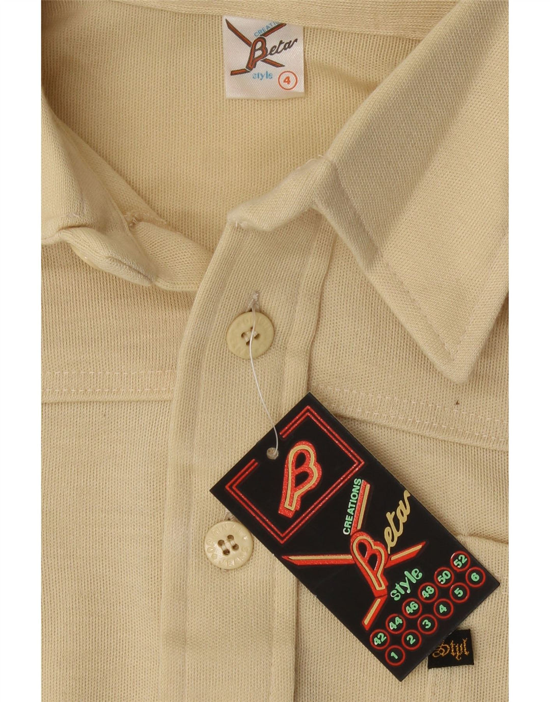 BETA Polo à manches longues pour homme IT 48 Beige moyen