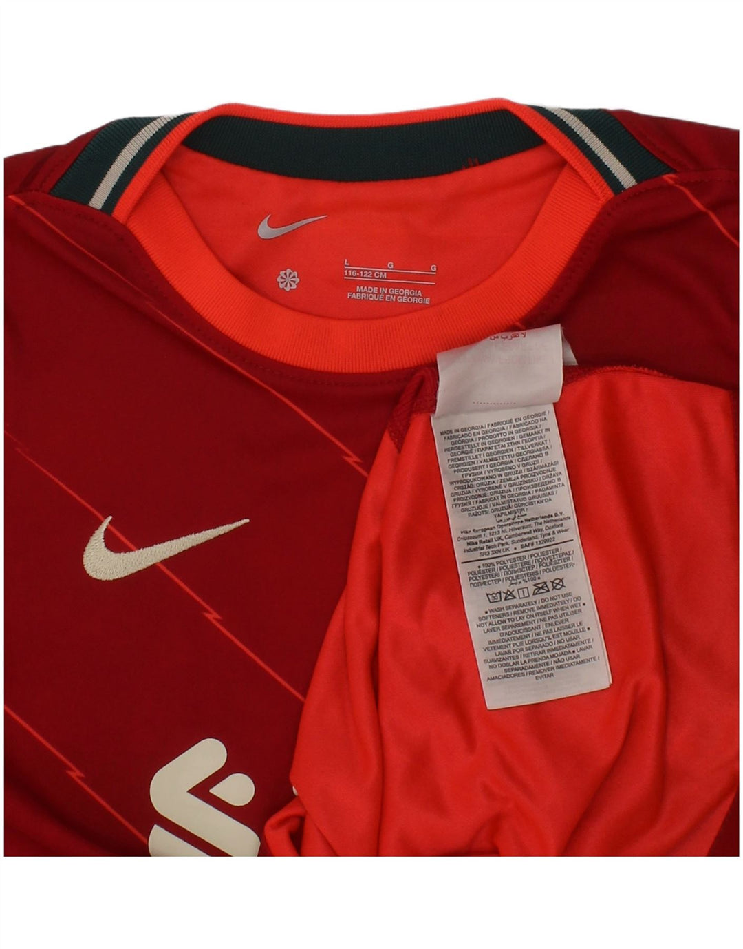 Nike Garçons Liverpool Graphic T-Shirt Top 6-7 ans Grand Rouge Polyester
