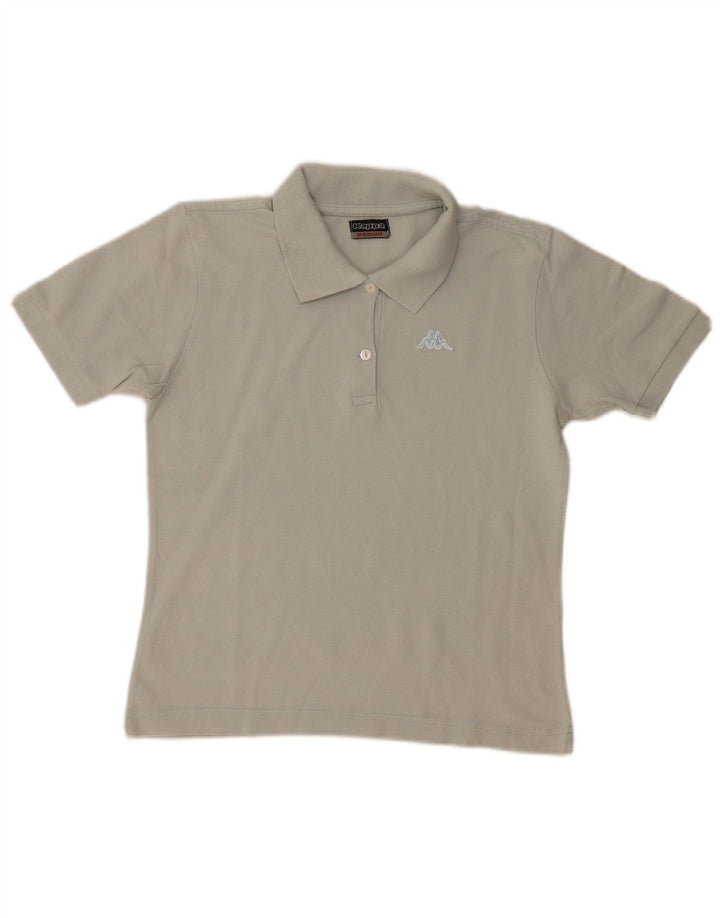 Kappa Polo Femme UK 14 Coton Gris Moyen