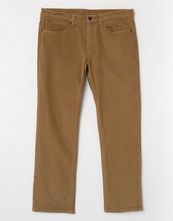 Levi's Pantalon droit en velours côtelé W34 L29 Homme Beige Coton