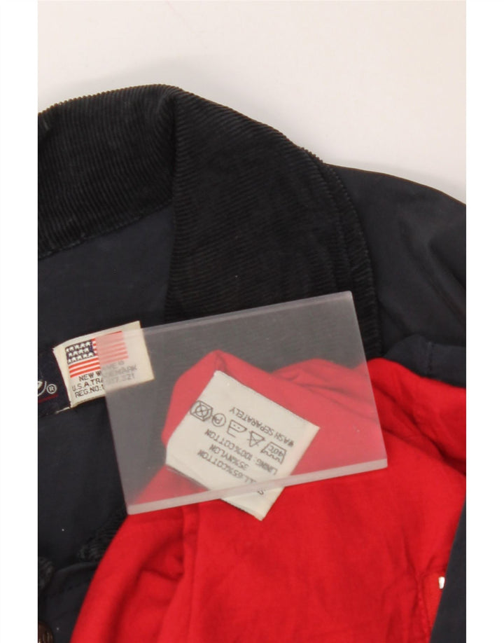 VINTAGE Veste coupe-vent homme UK 44 2XL Bleu Marine Coton