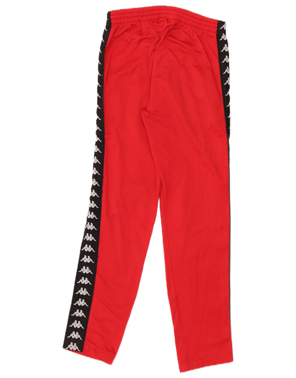 Kappa Pantalon de survêtement graphique pour femme UK 10 Small Rouge Colourblock