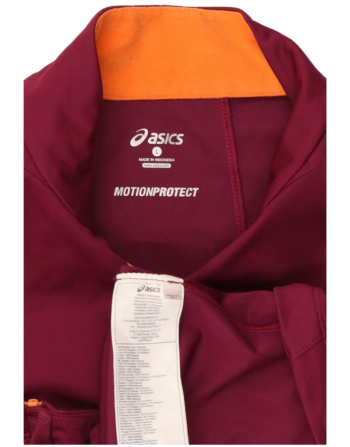 Asics Veste de survêtement pour femme UK 16 Large Bordeaux Polyester