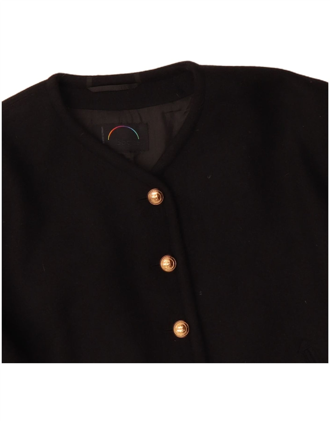 BOGNER Veste blazer courte à 5 boutons pour femme UK 18 XL Noir